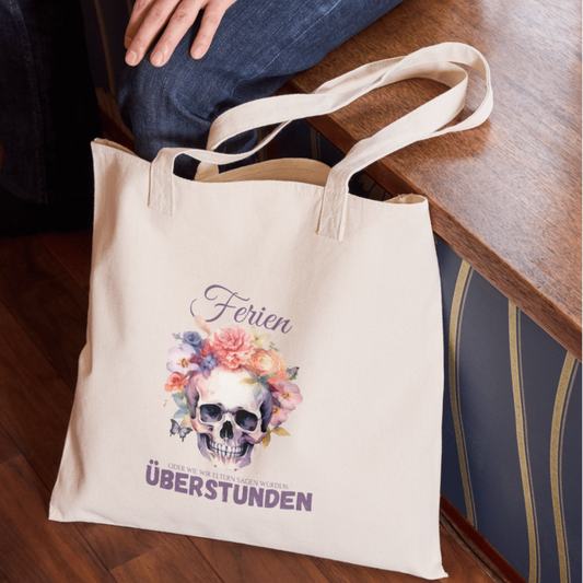 Jute Bag Überstunden und Ferien